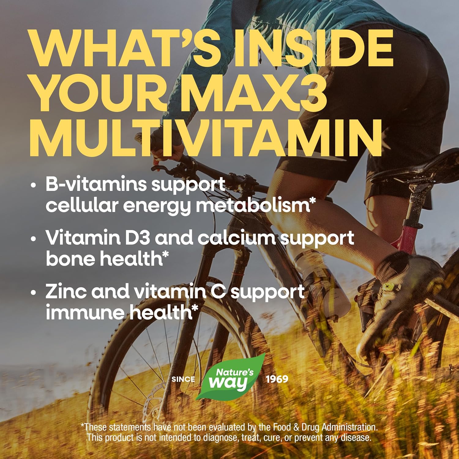 Nature's Way Alive! Max3 Potency Daily Multivitamin – No Iron, 180 Count