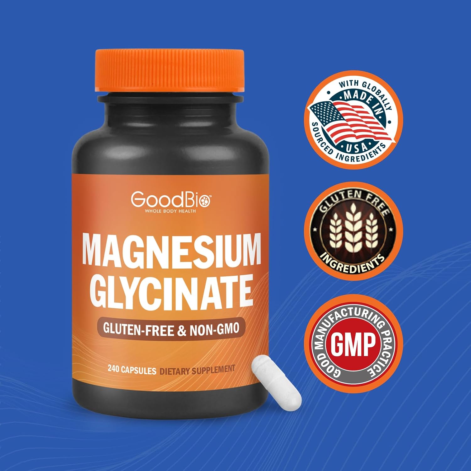 Magnesium Glycinate 500mg – 240 Capsules