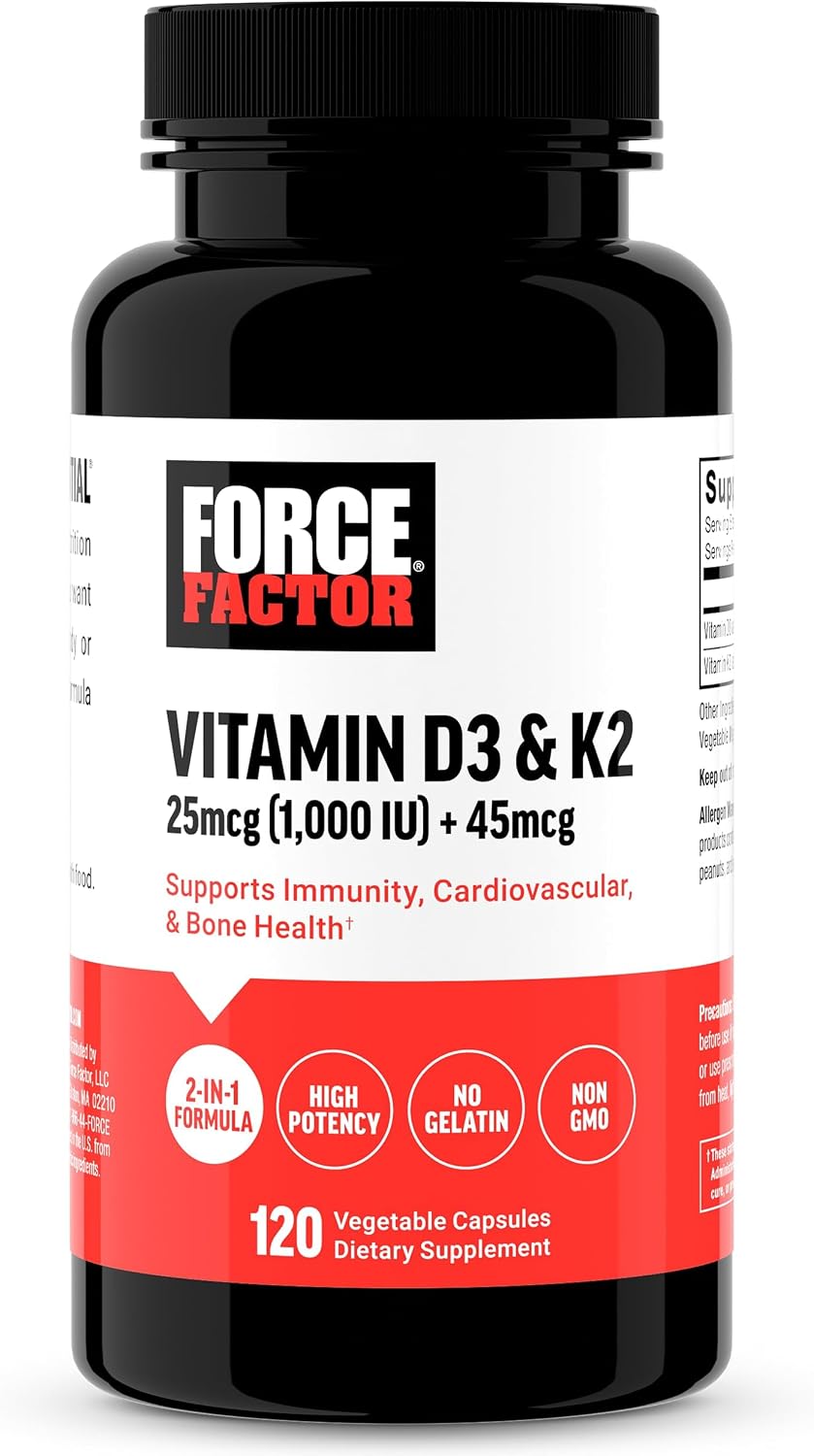 Force Factor Vitamin D3 K2 – Immune, Heart & Bone Support