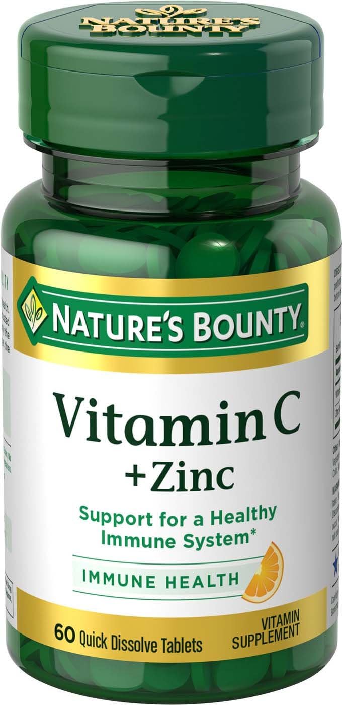 Nature's Bounty Vitamin C + Zinc – 60 Tablets