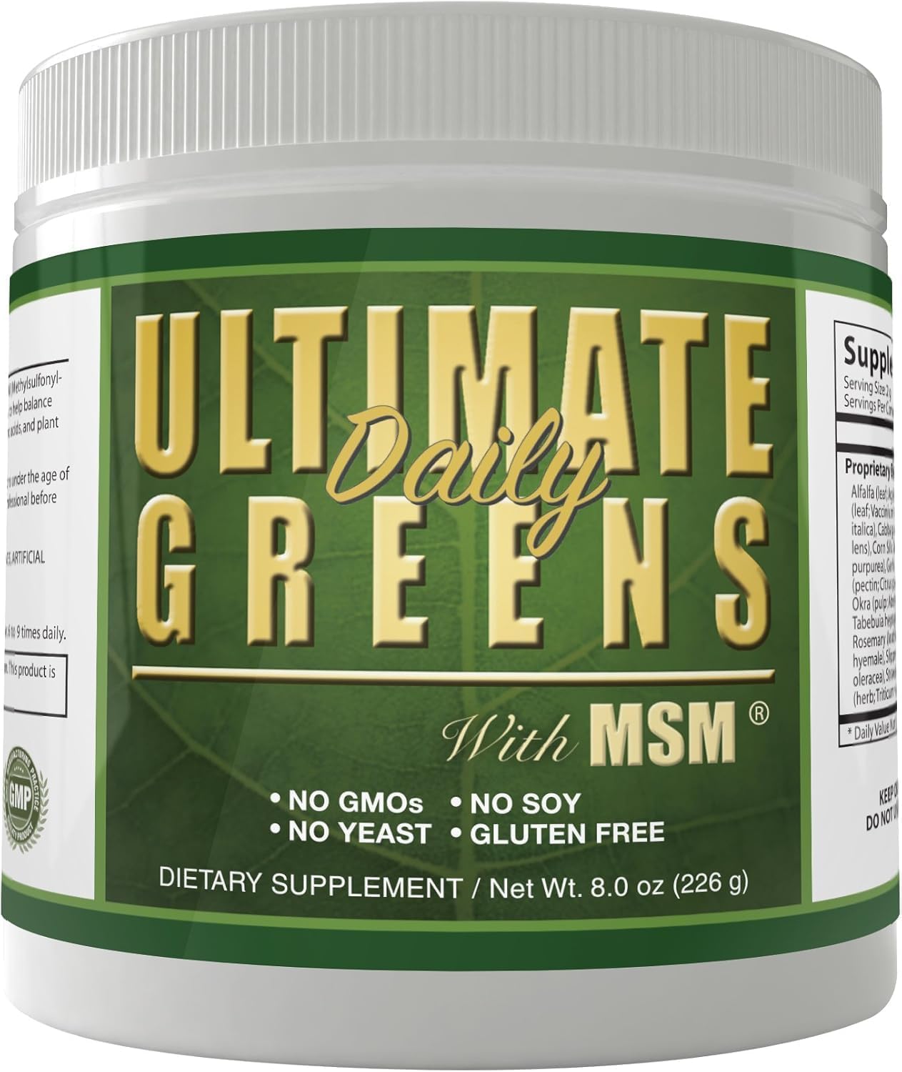 Daily Health Ultimate Greens with MSM Powder – 8 oz
