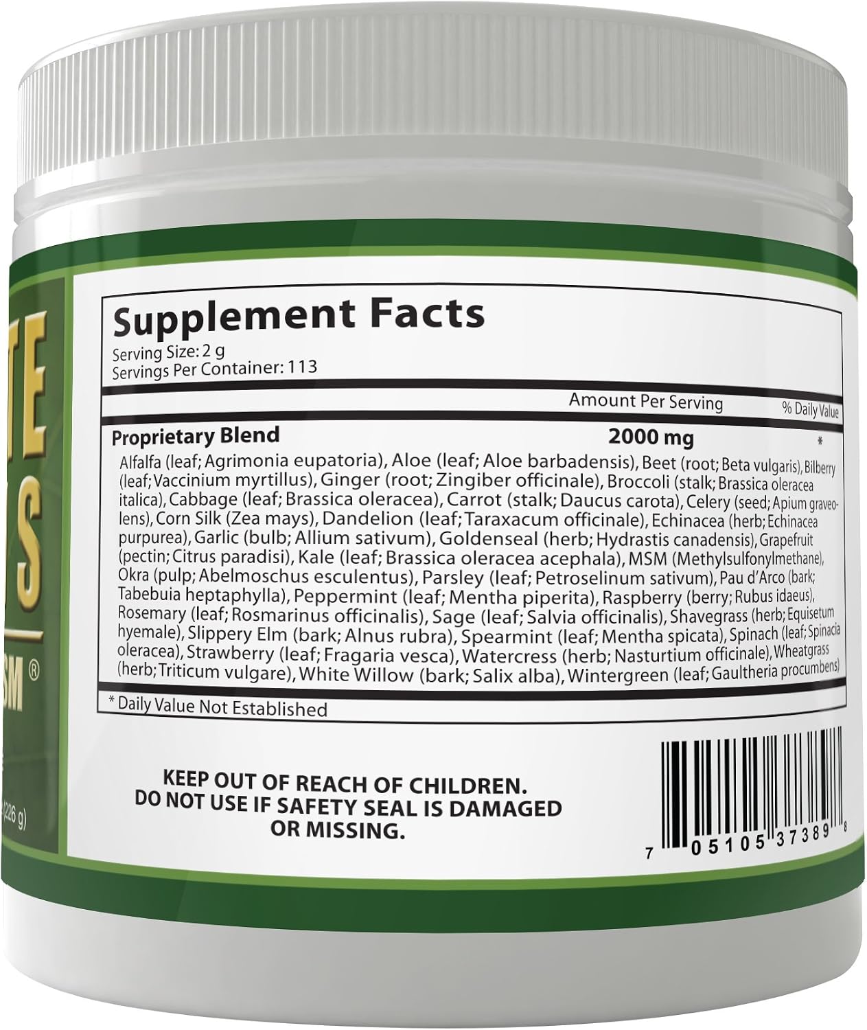 Daily Health Ultimate Greens with MSM Powder – 8 oz