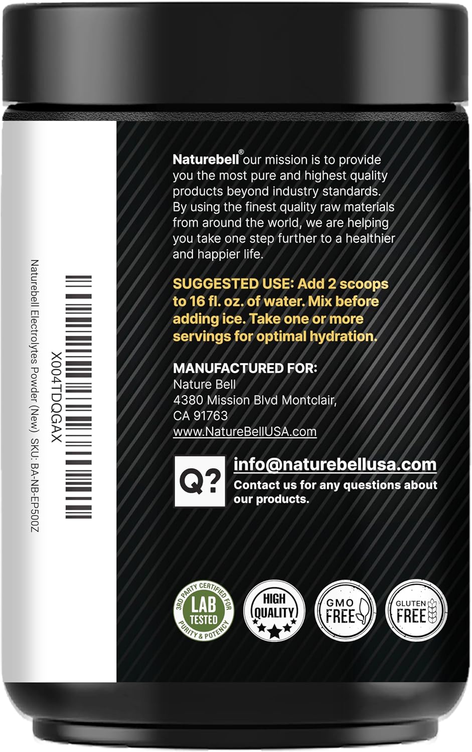 Sport Electrolytes Powder – No Sugar, Tropical Pineapple, 500g
