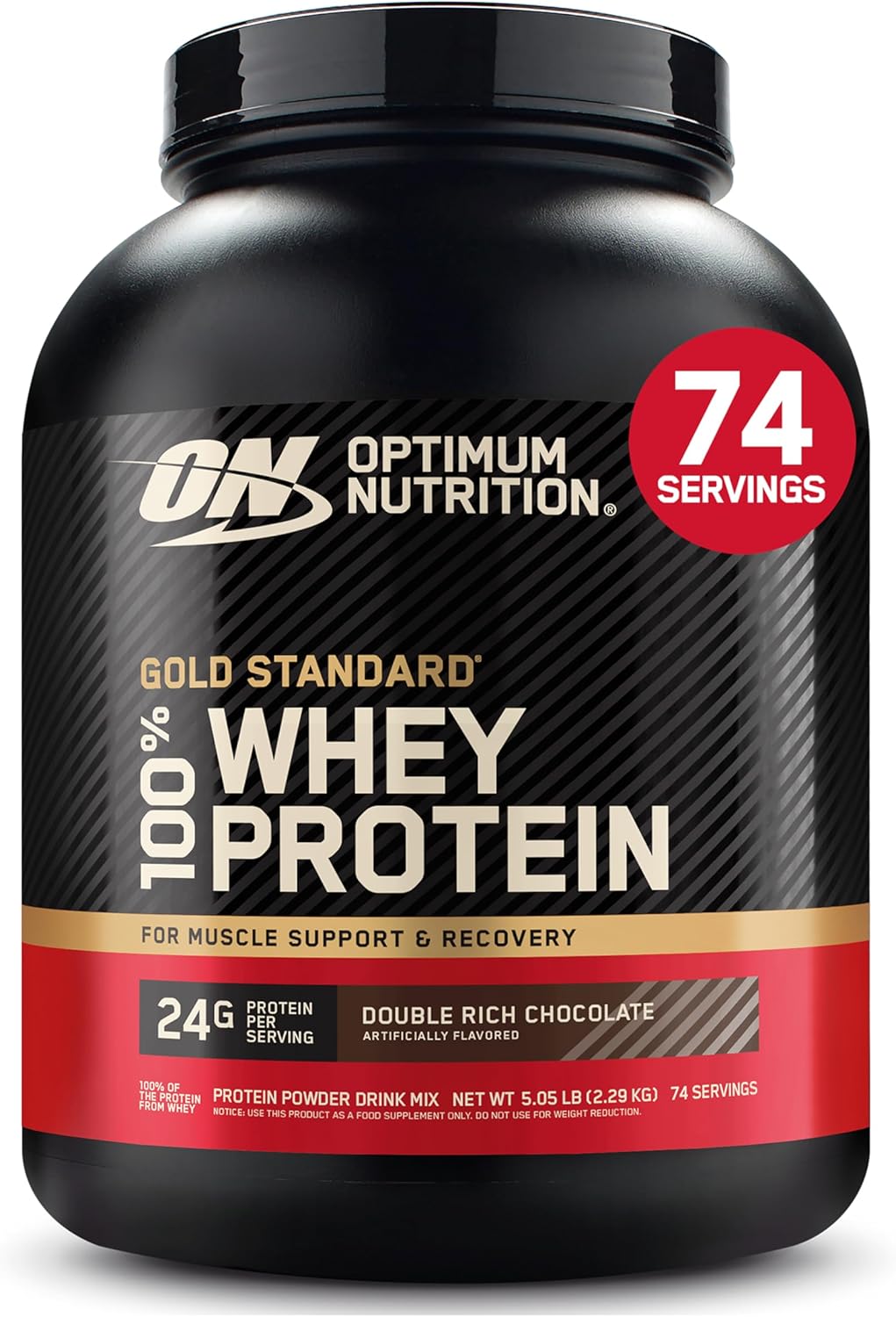 Optimum Nutrition Gold Standard Whey Protein – Double Rich Chocolate, 5 lb