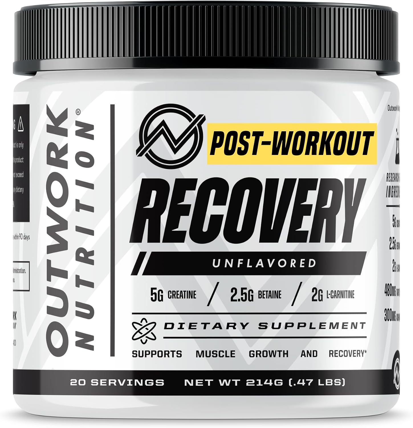 Outwork Nutrition Post Workout Recovery Powder – Unflavored