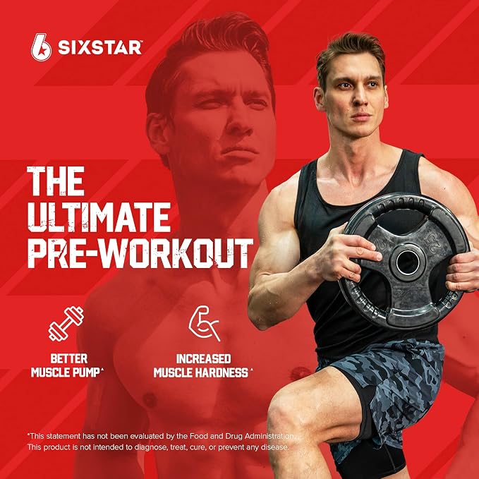 Six Star Pre-Workout N.O Fury Nitric Oxide Booster Pills